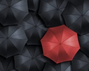 red umbrella representing insurance